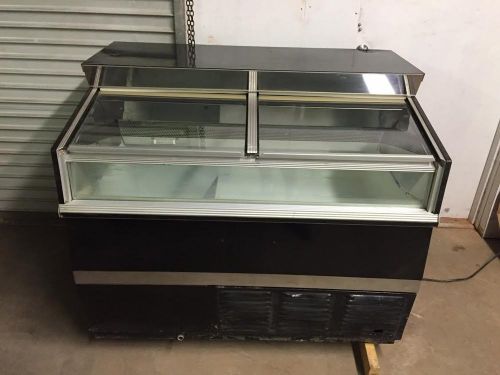 Hussmann lbf-4 horizontal ice cream freezer storage sliding glass doors cold!! for sale