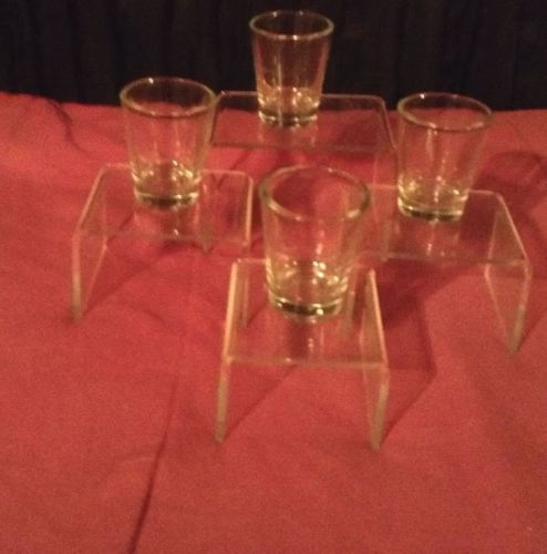 Riser open cube acrylic store display  - set of 4 - clear for sale