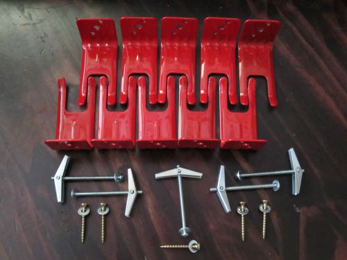 10-FORK STYLE WALL MOUNT 5 &amp; 10 lb SIZE FIRE EXTINGUISHER (AMEREX) BRACKET&#039;s NEW