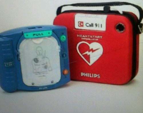 New Philips HeartStart Home Defibrillator AED with 911-EMS card Red carry case.