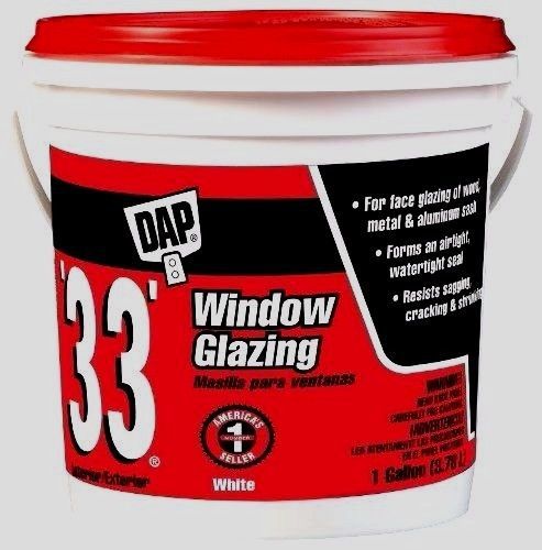 CRL White Dap &#039;33&#039; Window Glazing Compund-Gallon interior/exterior white
