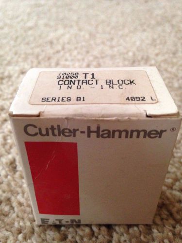 Cutler-hammer 10250 91000 t1 contact block series b 4092 l -- free shipping!!! for sale