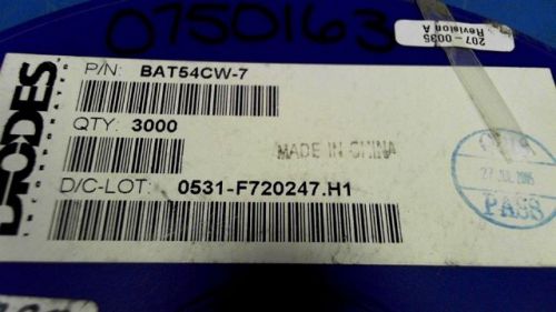 200-PCS DIODE/RECTIFIER SCHOTTKY 30V 200MA DIODES BAT54CW-7 54CW7 BAT54CW7