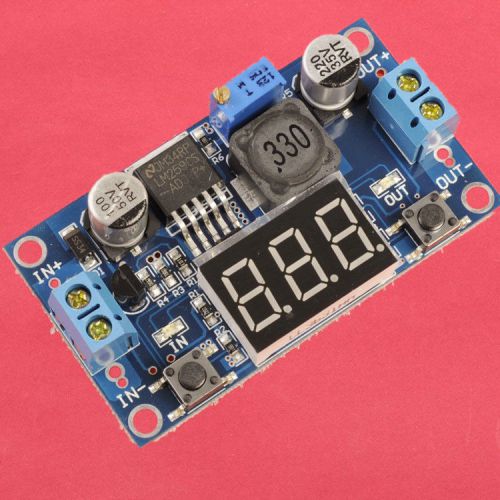 Dc-dc lm2596 adjustable step down power module + led voltmeter for raspberry pi for sale