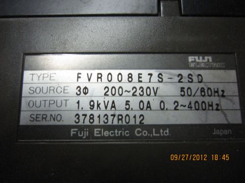 1PCS USED Fujitsu converter FVR008E7S-2SD 220V-0.75KW tested
