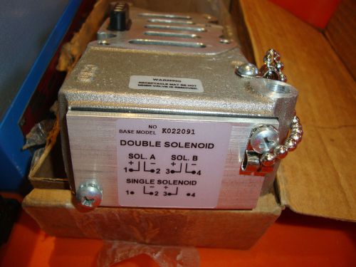 NEW PARKER K022091 1/2&#034; DOUBLE SOLENOID BASE ASSEMBLY