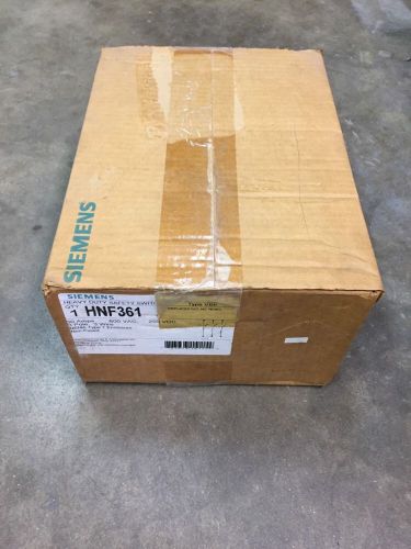 Siemens 30 Amp 600 VAC 3 Pole HNF361 Indoor  Safety Switch NEW UNOPENED BOX