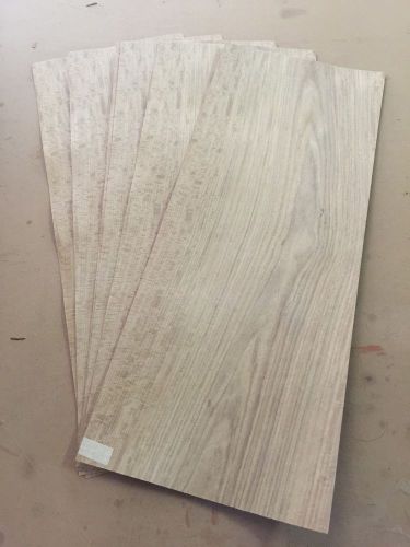 Wood Veneer Satin Wood 10x24 6Pcs Total Raw Veneer &#034;EXOTIC&#034; SAT3 9-3-15