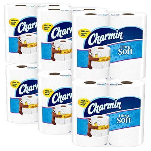 Charmin Toilet Paper 24 Ct Office Supplies Bathroom Mega Roll Case Roll 2 Ply