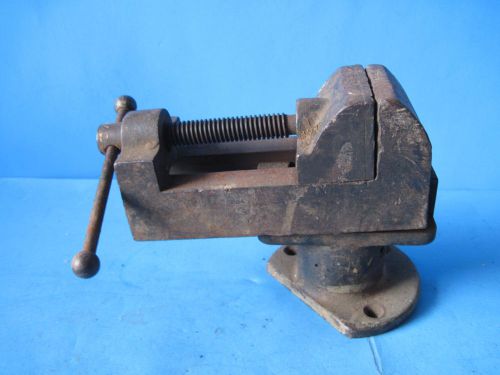 Vintage bench mount cast iron  2 3/4&#034; jaws swivel machinist vise hand tool for sale