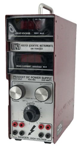 Hoefer scientific ps500xt 500v 200w 400ma adjustable table-top dc power supply for sale