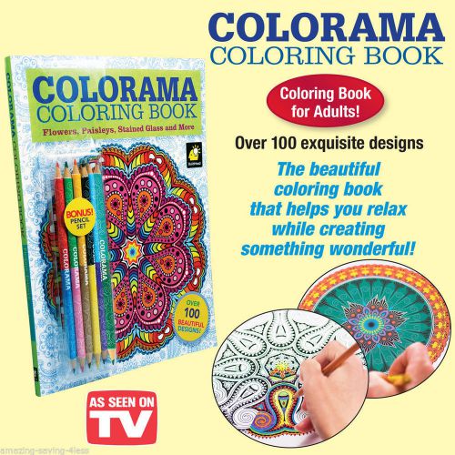 Colorama Coloring Book - As Seen On TV/Original w/Bonus Pencil Set [New]40437CW