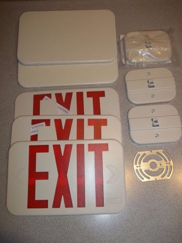 NWOT LITHONIA LIGHTING EXIT SIGN COVERS AND MOUNTS