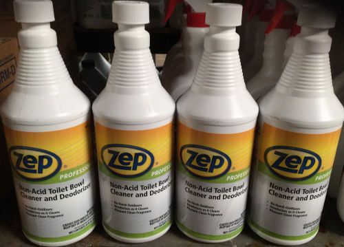 Zep Professional Toilet Bowl Cleaner, Non-Acid, qt, 4 Bottles