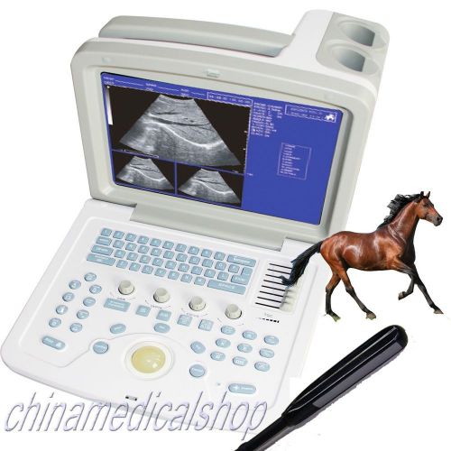 Vet veterinary portable ultrasound scanner system with rectal linear probe lcd for sale