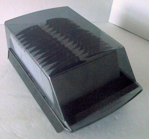 Rolodex Index Card Tray Cover Plastic File A Z Organize Office 500 VIP35C Tabs