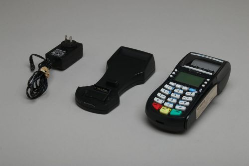 Hypercom Optimum M4230 Wireless Smart Card Chip Slot + Base Credit Card Terminal