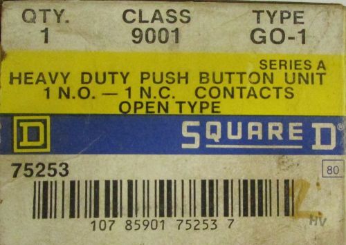 SQUARE D 9001 GO 1 Heavy Duty 1 N.O. 1 N.C. PushButton Unit