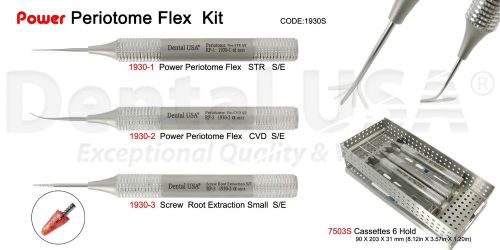 Dental usa-power periotome flex kit 3 instruments with cassette code-1930s for sale