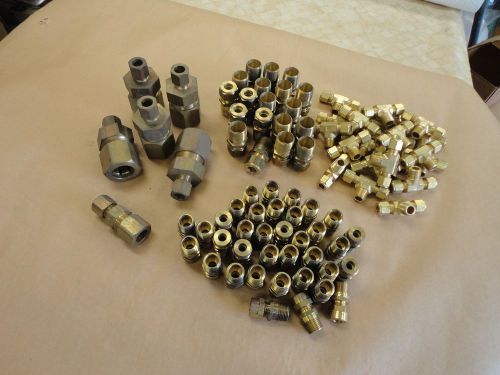 82 - solid brass plumbing fittings - different sizes for sale
