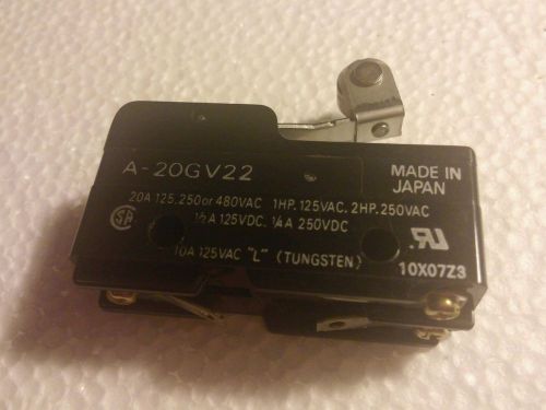 OMRON LIMIT SWITCH  A-20GV22, 20 AMP