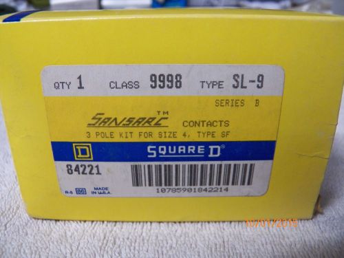 NEW Square D Class 9998 Type SL-9  3 pole, Size 4, OEM Contact Kit