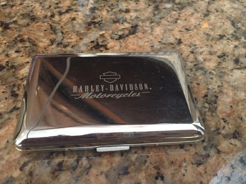 Harley Davidson Motorcycles Business Card Holder Chrome Stainless Steel Men&#039;s