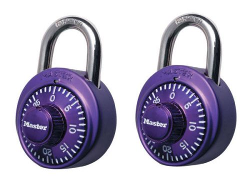 Master Lock 1530T Combination Padlock, Bright Metallic, 2-Pack 1Combo New PURPLE