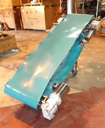 22&#034; x 86&#034; inclined troughing blue belt conveyor sanitary for sale