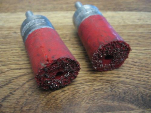 Pair of crimped wire encapsulated  brushs 1 inch for sale