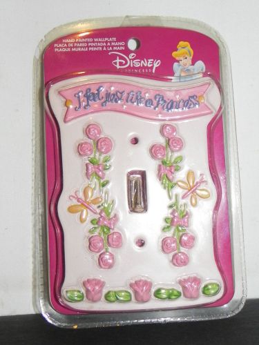 Estate disney &#034;i feel like a princesss&#034; single toggle switch with roses look for sale