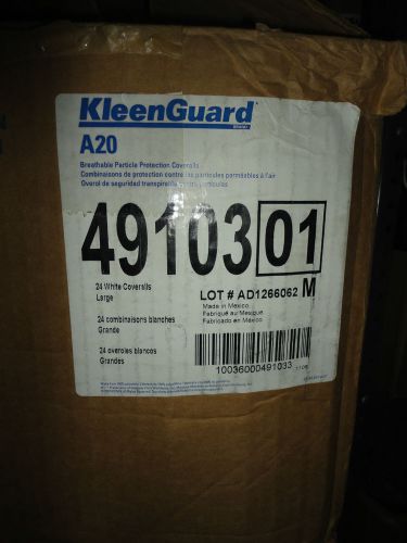 KLEENGUARD A20 WHITE COVERALLS LARGE 24 PACK 49103-01 (5767)