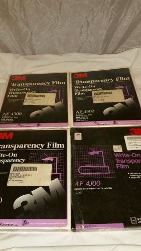 Lot of 4 Write-On Transparency Film 3m, af 4300,  8.5 x 11 NEW