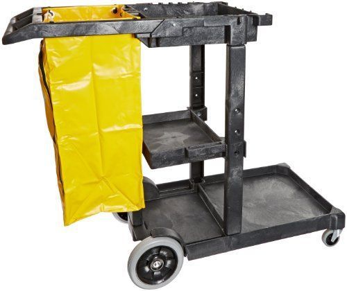 Impact 6850 Janitors Cart with 25-Gallon Yellow Vinyl Bag  Polyethylene  48&#034; Len