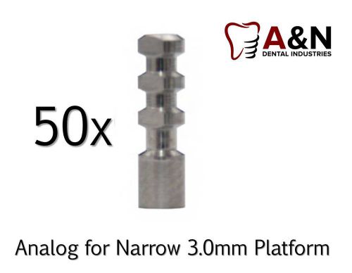 50 Implant Analog for Narrow 3.0mm platform Slim dental Implant Free Ship