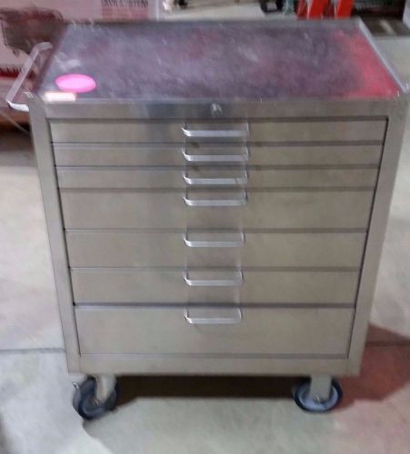 Kennedy All Stainless Steel 7 Drawer Mobile Tool Boxes with Casters 28087
