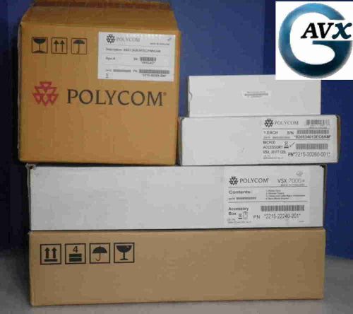 New polycom vsx 7000e +90d wrnty, powercam, mic, remote, cables: 7200-22540-001 for sale