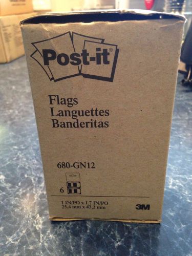 Post-it&amp;reg; Flags Flag,50fl/Dsp,12dsp/Bx,Gn 680-GN12