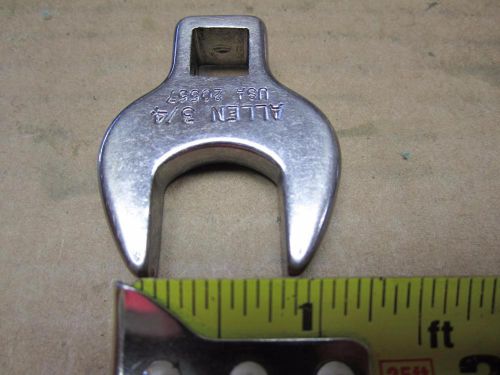Allen 20557 us made 3/8&#034; dr 3/4&#034; crowfoot wrench aircraft mechanic&#039;s tool for sale