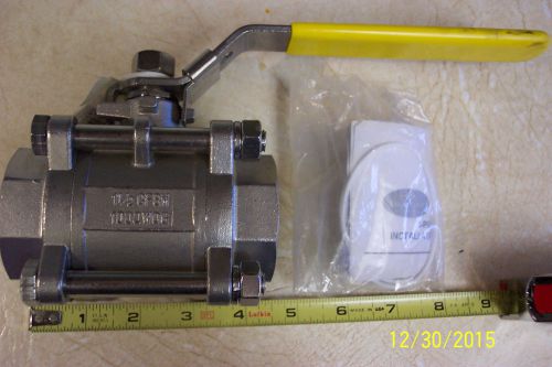 Smith-cooper sc301smw, 1000wog, 1.5&#034; ball valve, 1-7/8&#034; pipe, 3-peice weld, new for sale