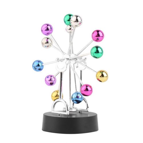 Colorful Balls Perpetual Motion Revolving Ferris Wheel Desk Decor Kids Toy G8