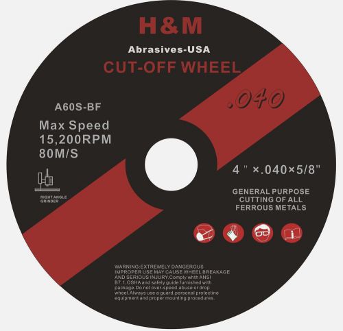 250 4&#034;x.040&#034;x5/8&#034; Thin Cut-off Wheels for Stainless Steel &amp; Metal Cutting Disc