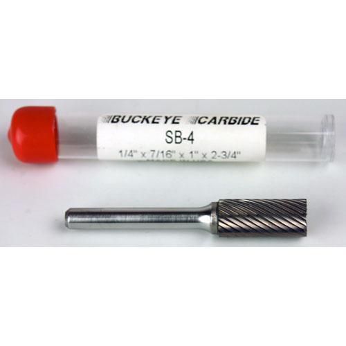 Carbide Burr (SB-4) Cylindrical End Cut - Single Cut - 1/4 x 7/16 x 1 x 2 3/4