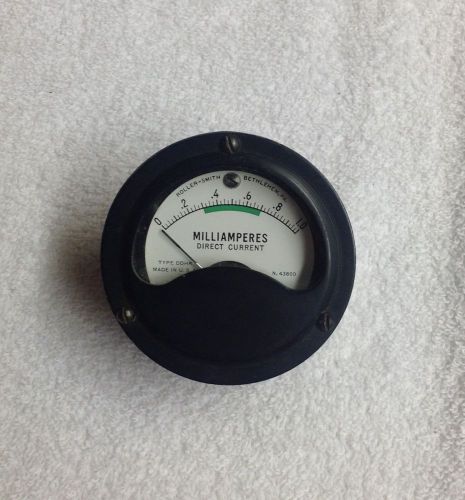 Vintage ~ roller smith milliamperes ~ panel meter guage ~ direct current for sale