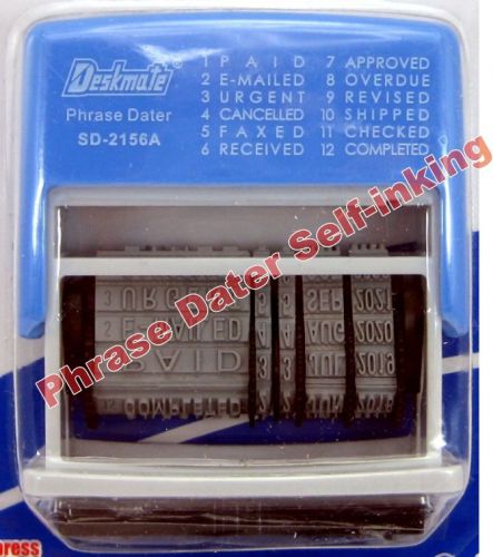 Phrase Date Stamp Self-inking Refillable Ink pad Replacement 2156A Dater 2 Color