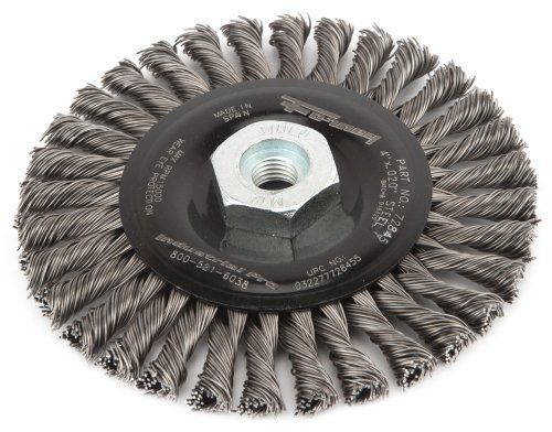 Forney 72845 wire wheel brush, industrial pro stringer bead twist knot with for sale