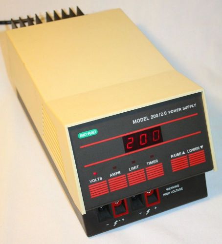 Bio-Rad Model 200/2.0 Electrophoresis Power Supply Tested. With Line Cord