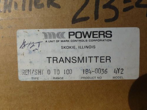 MCC Powers Temperature Transmitter - prod # 184-0036 model 4Y2  new in box