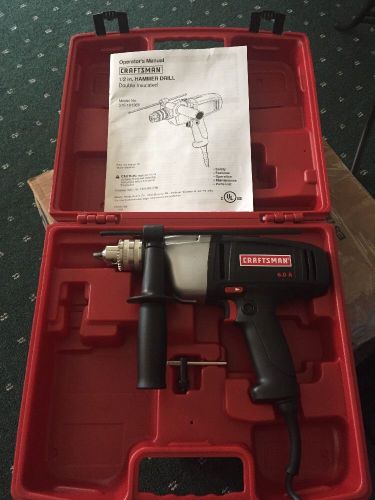 Craftsmanship 1/2 inch hammer drill 6.0 new in case for sale