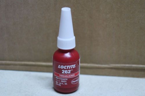 Loctite 26221  262  10ml bottle  high strength red  08/17 date